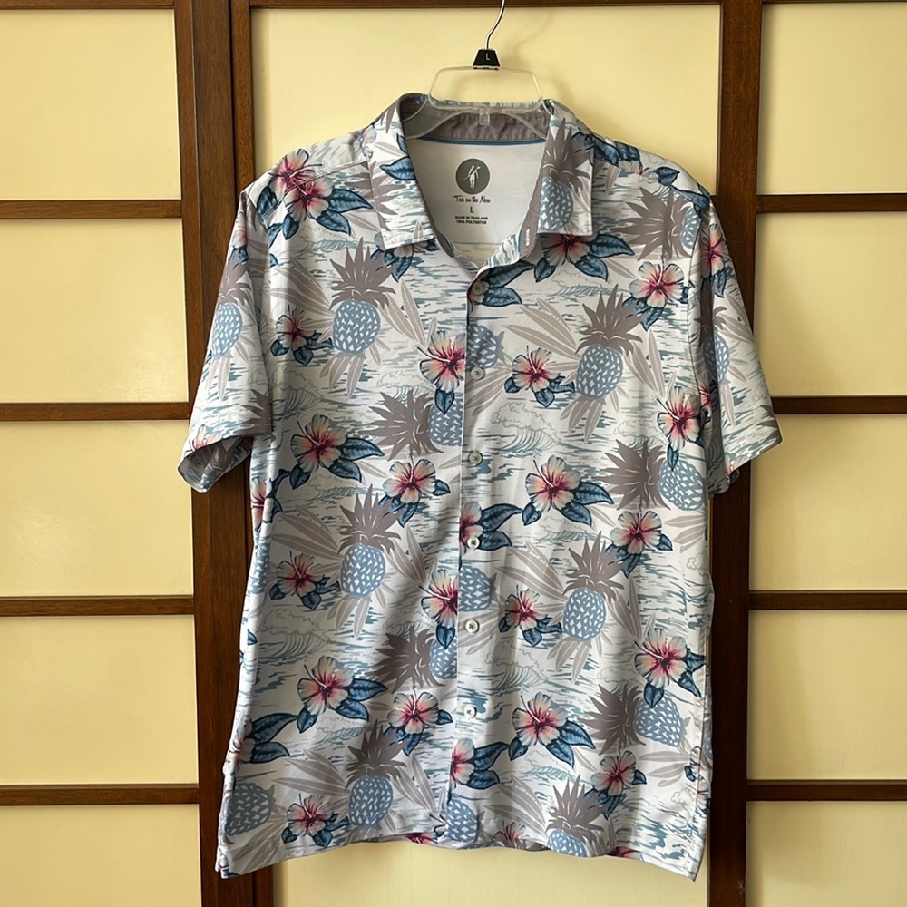 mens toes on the nose polo / L floral print